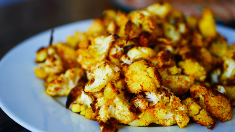 Roast curry cauliflower