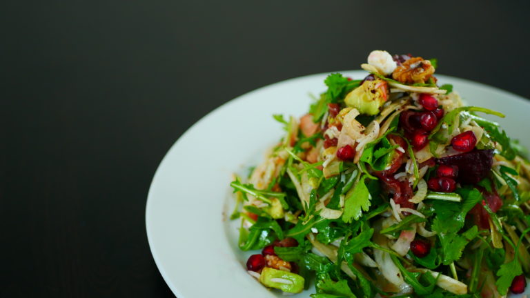 Shaved fennel beet bresaola salad