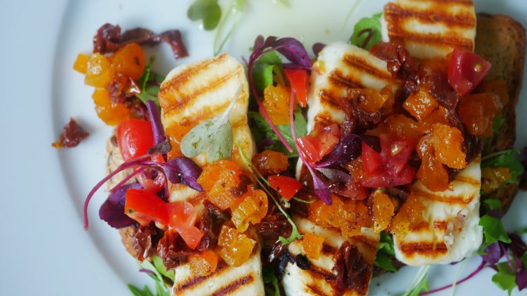 Halloumi Abricot Tomato chutney