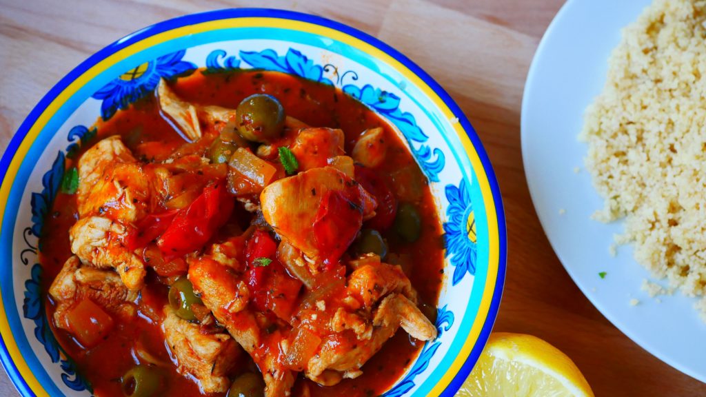 Lemon olive chicken tagine