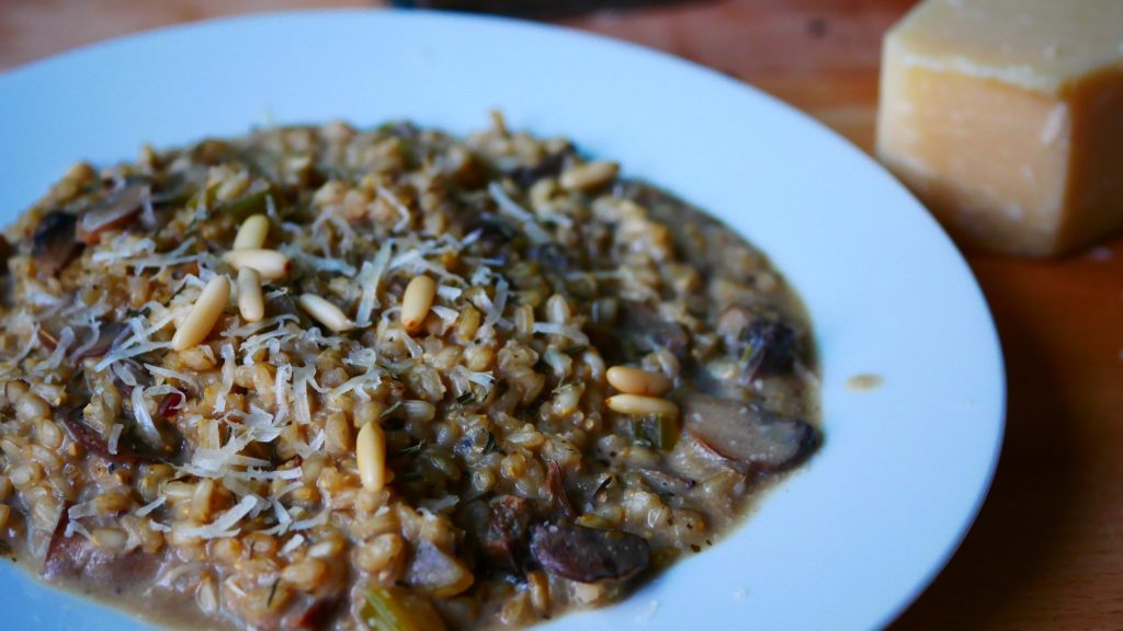 creamy brown rice risotto