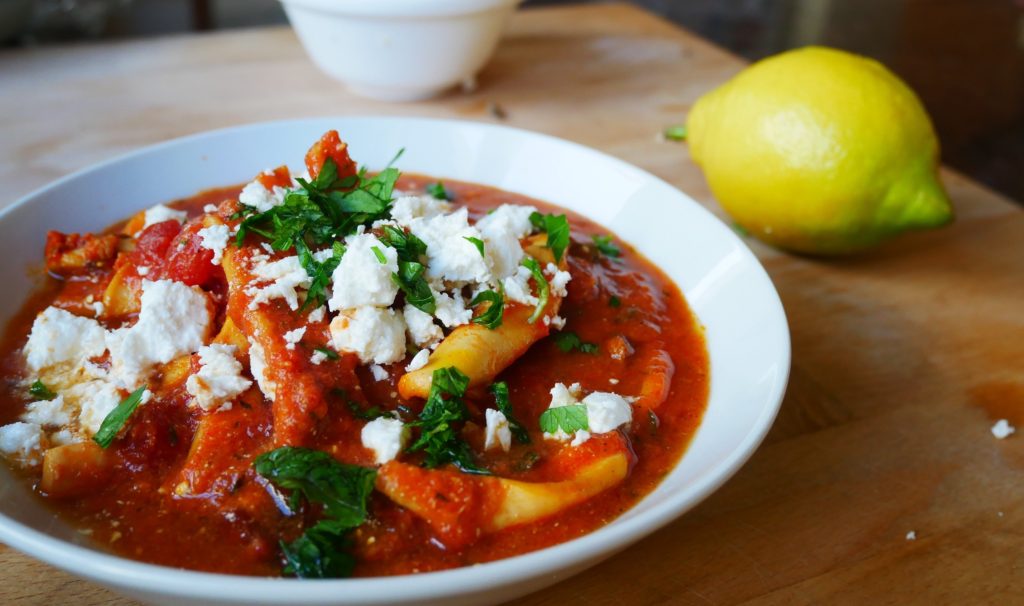 Calamari prawn stew