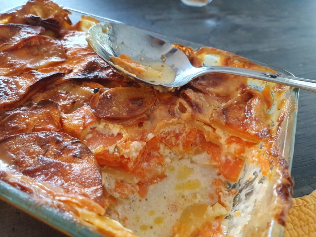 Sweet potato gratin