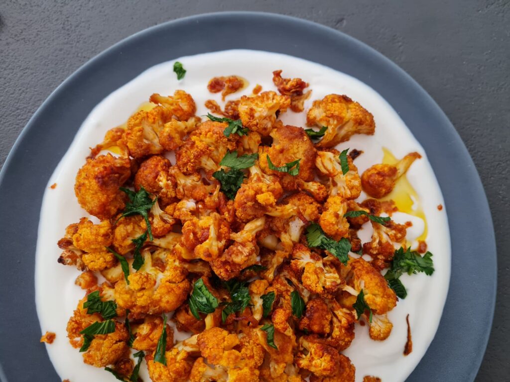 Spicy roasted cauliflower